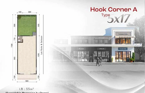 Hook Corner A — Denah